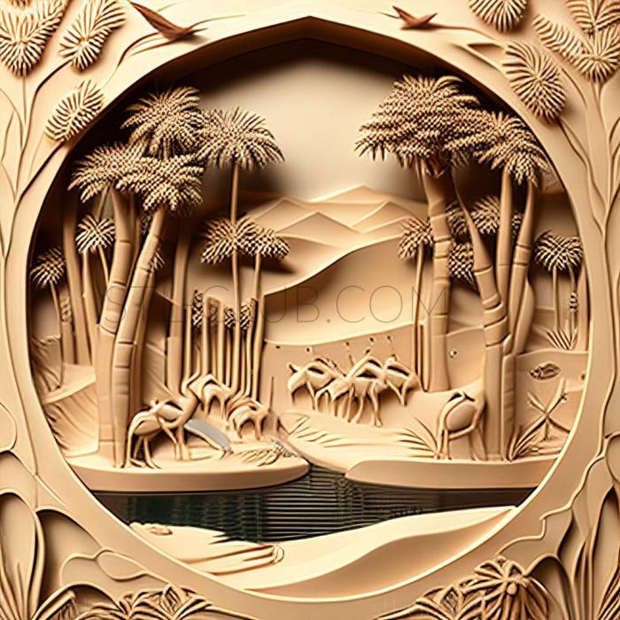 3D model Liwa Oasis in the United Arab Emirates (STL)